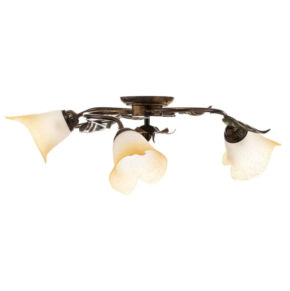 Miranda plafondlamp 3-lamps, brons