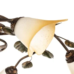 Miranda plafondlamp 5-lamps, brons