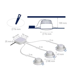 Müller licht tint inbouwlamp spotlight per 3