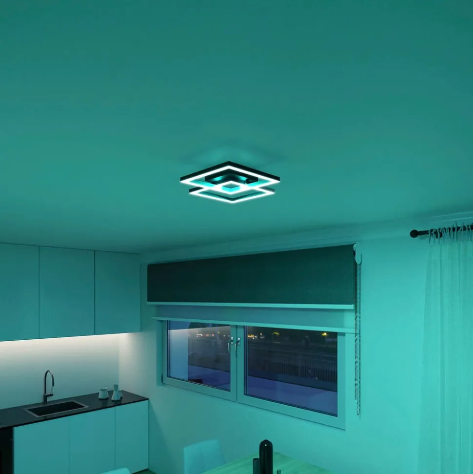 Müller Licht tint LED plafondlamp Cano, RGB, CCT, zwart