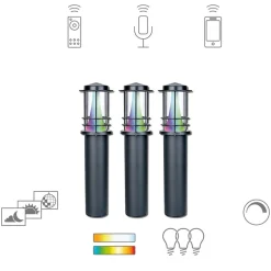 Müller Licht tint Petunia LED tuinpadverlichting set van 3