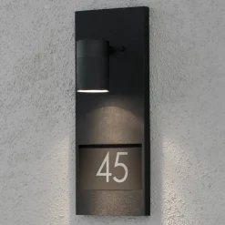 Modena 7655 huisnummer lamp, zwart