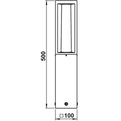 Moderne Alu sokkellamp 936 zwart