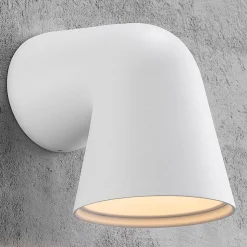 Moderne buitenwandlamp Front in wit