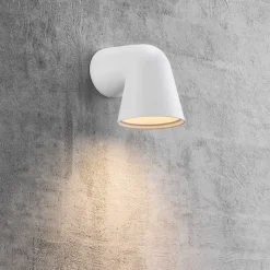 Moderne buitenwandlamp Front in wit