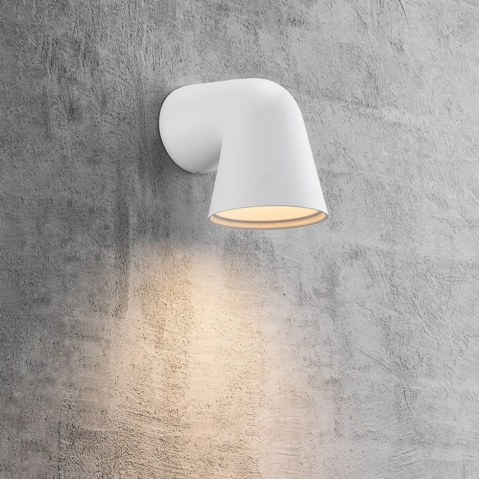 Moderne buitenwandlamp Front in wit