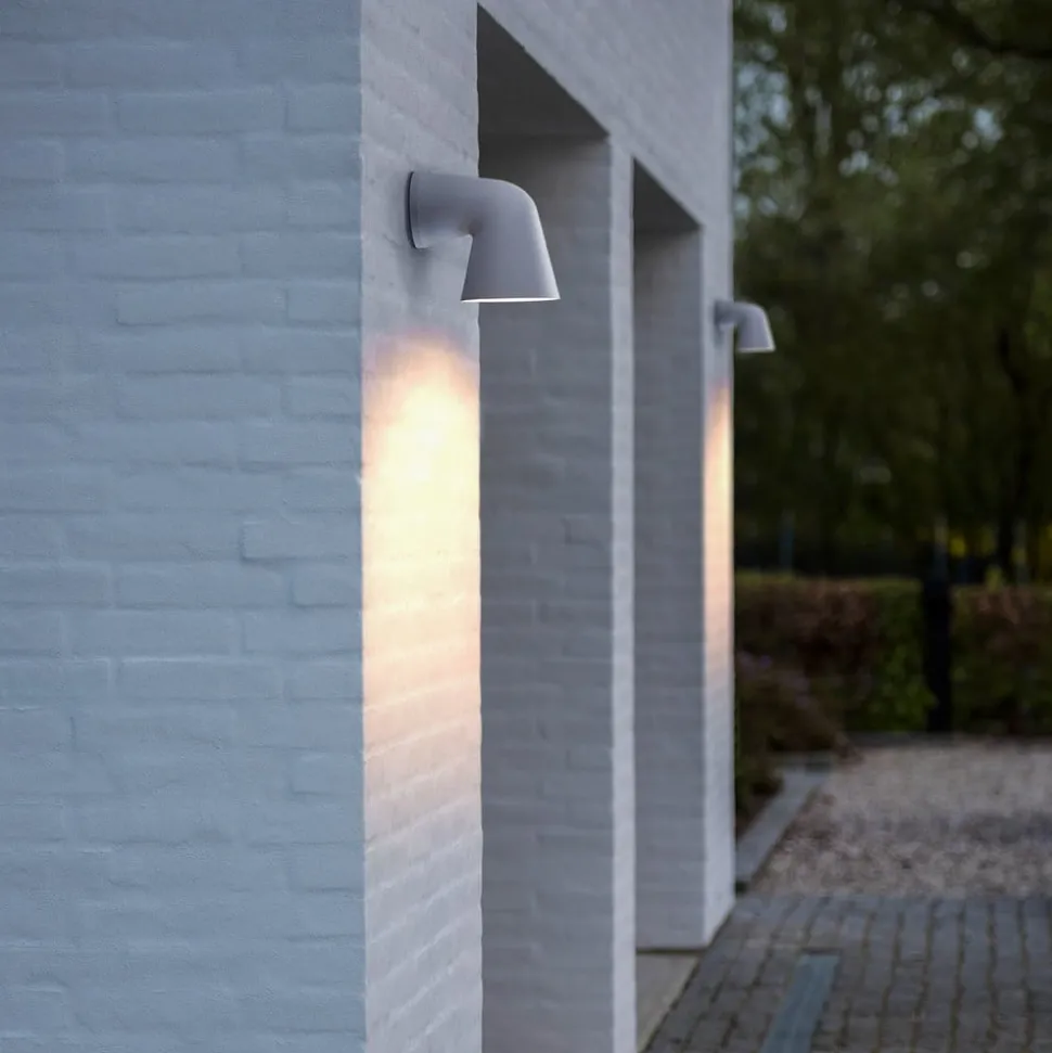 Moderne buitenwandlamp Front in wit