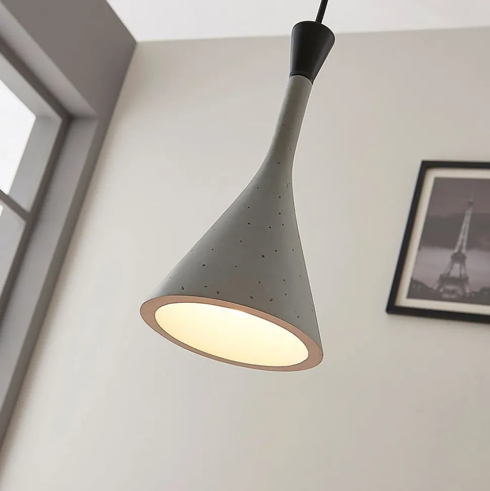 Moderne hanglamp Flynn, betongrijs
