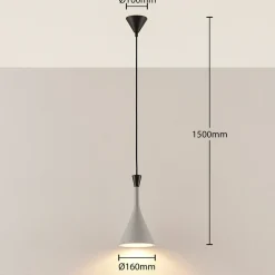 Moderne hanglamp Flynn, betongrijs