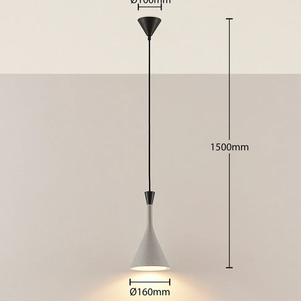 Moderne hanglamp Flynn, betongrijs