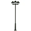 Moderne lantaarnpaal 181, zwart, 3-lamps
