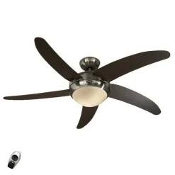 Moderne plafondventilator Elica, chroom-wengé