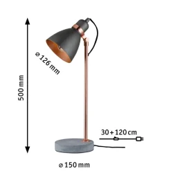 Moderne tafellamp Orm met betonnen voet
