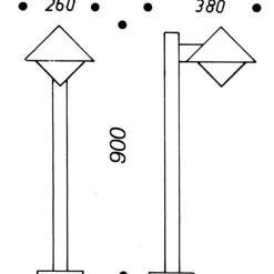 Moderne tuinpadverlichting 202 S