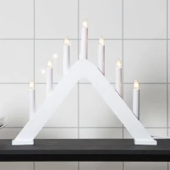 Modieuze kandelaar Jarve wit