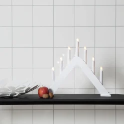 Modieuze kandelaar Jarve wit