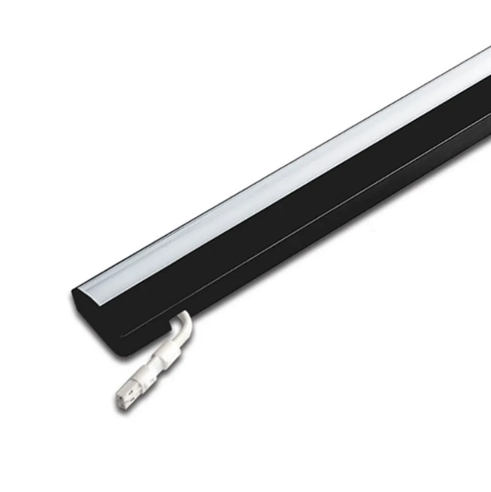 ModuLite F LED meubelverlichting, zwart, 60 cm, 3.000 K, aluminium
