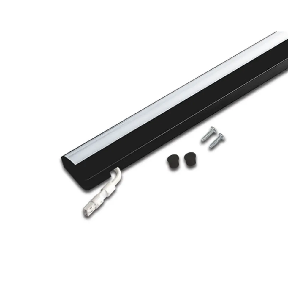 ModuLite F LED meubelverlichting, zwart, 60 cm, 4.000 K aluminium