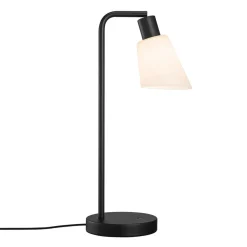 Molli tafellamp, hoogte 46 cm, zwart, glas, metaal