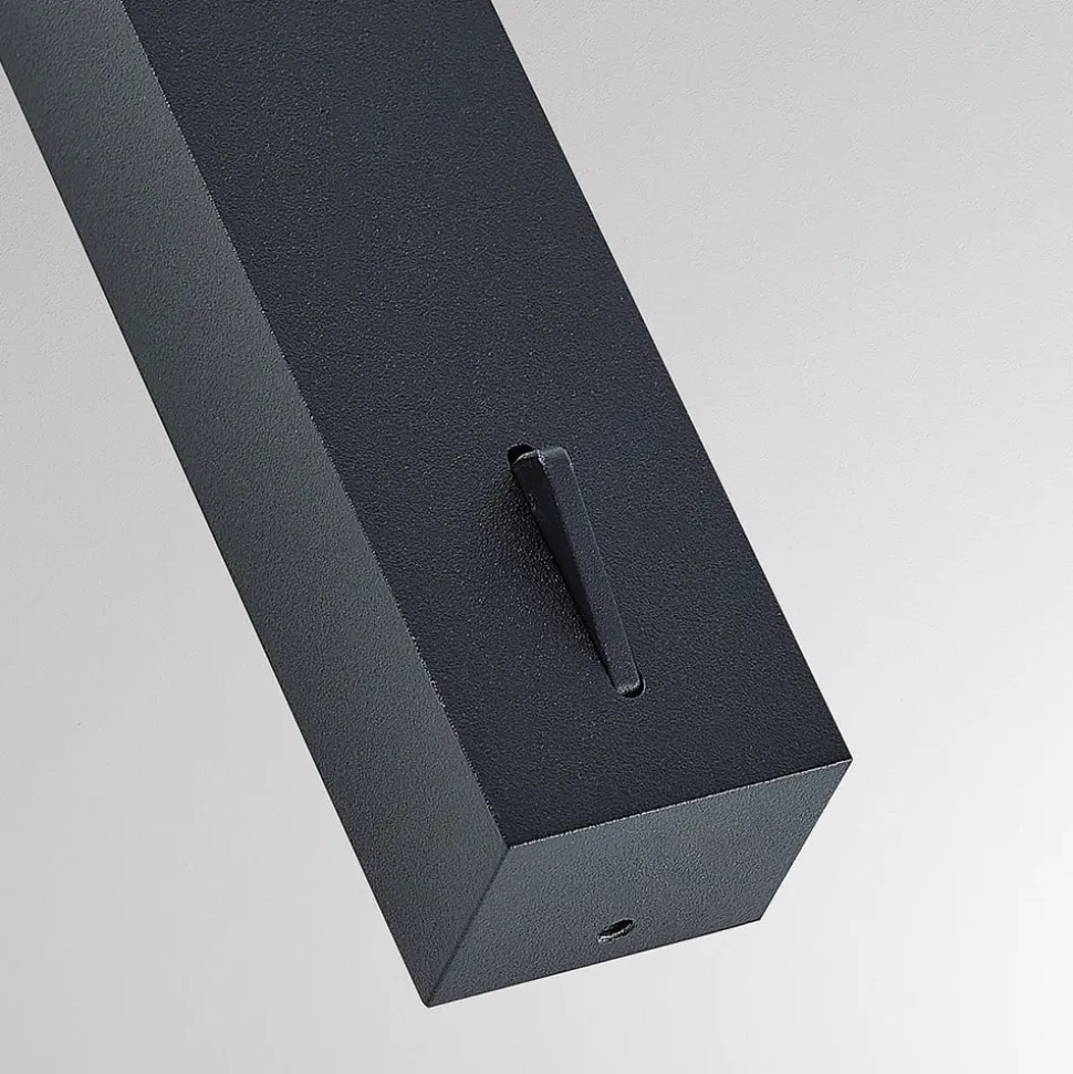 Molto Luce Arok LED wandlamp, zwart, aluminium, projectie 49 cm