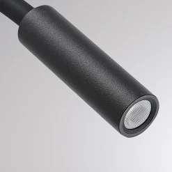 Molto Luce Arok LED wandlamp, zwart, aluminium, projectie 49 cm