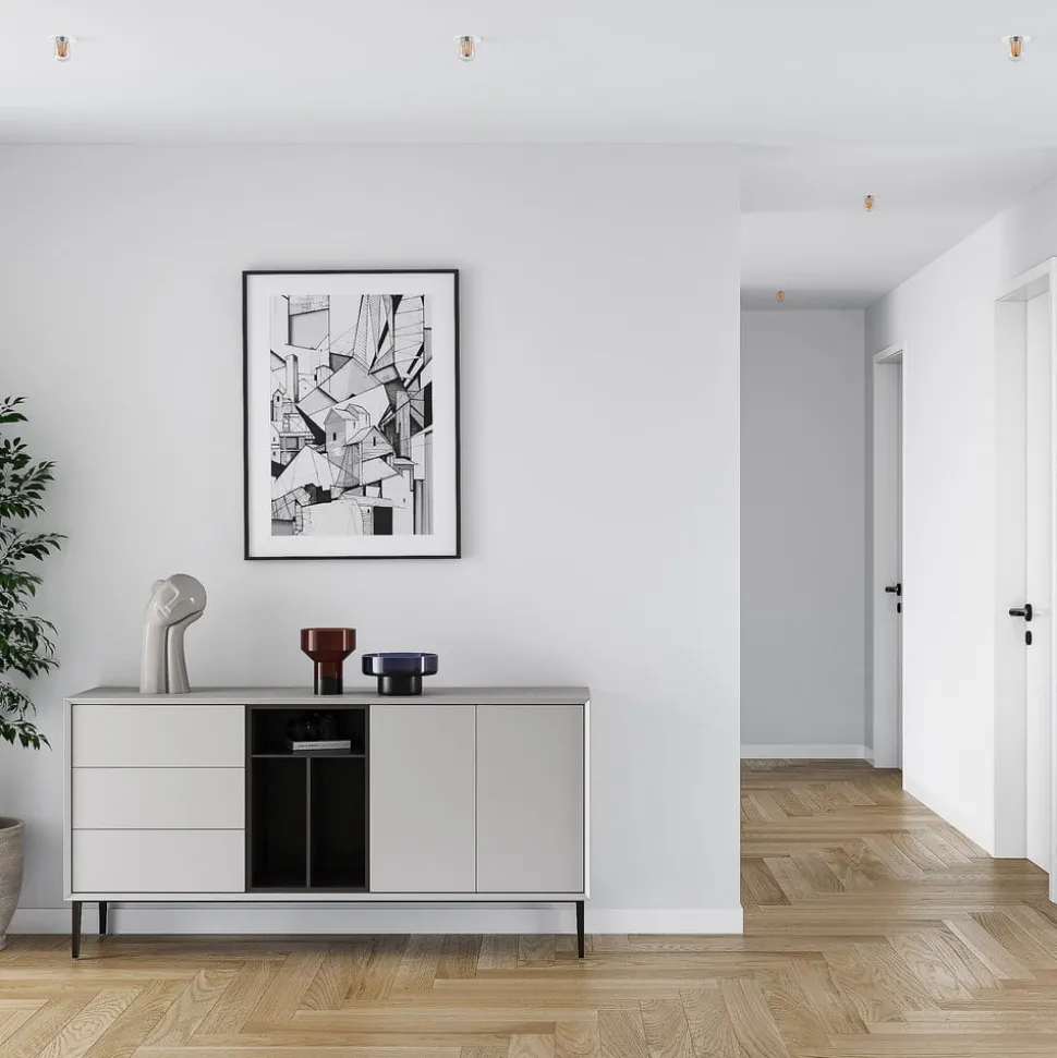 Molto Luce inbouwlamp Willi 68R, wit, aluminium, E27