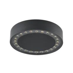 Molto Luce LED buiten plafondlamp Nona, Ø 22,8 cm, antraciet