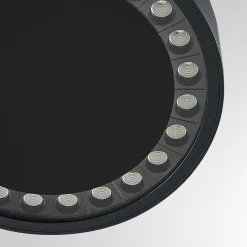 Molto Luce LED buiten plafondlamp Nona, Ø 22,8 cm, antraciet