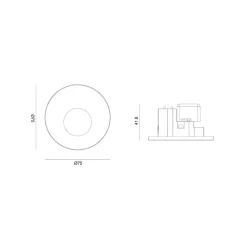 Molto Luce LED inbouwlamp Wall 68R SQ, wit, aluminium, CCT
