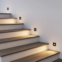 Molto Luce LED inbouwlamp Wall 68R SQ, zwart, aluminium, CCT