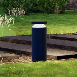 Molto Luce LED sokkellamp Mona, Ø 18 cm, aluminium, hoogte 45 cm