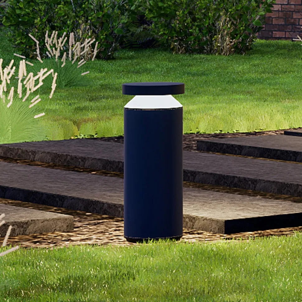 Molto Luce LED sokkellamp Mona, Ø 18 cm, aluminium, hoogte 45 cm