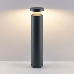 Molto Luce LED sokkellamp Mona, Ø 10 cm, aluminium, hoogte 45 cm