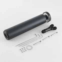 Molto Luce LED sokkellamp Mona, Ø 10 cm, aluminium, hoogte 45 cm