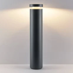 Molto Luce LED sokkellamp Mona, Ø 18 cm, aluminium, hoogte 85 cm