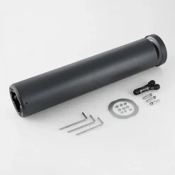 Molto Luce LED sokkellamp Mona, Ø 18 cm, aluminium, hoogte 85 cm