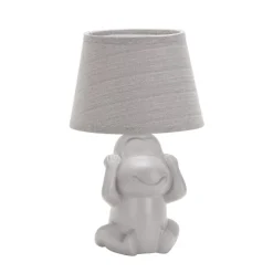 Monkey tafellamp, grijs, keramiek, 28 cm hoog, E14