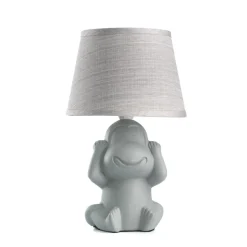 Monkey tafellamp, grijs, keramiek, 28 cm hoog, E14