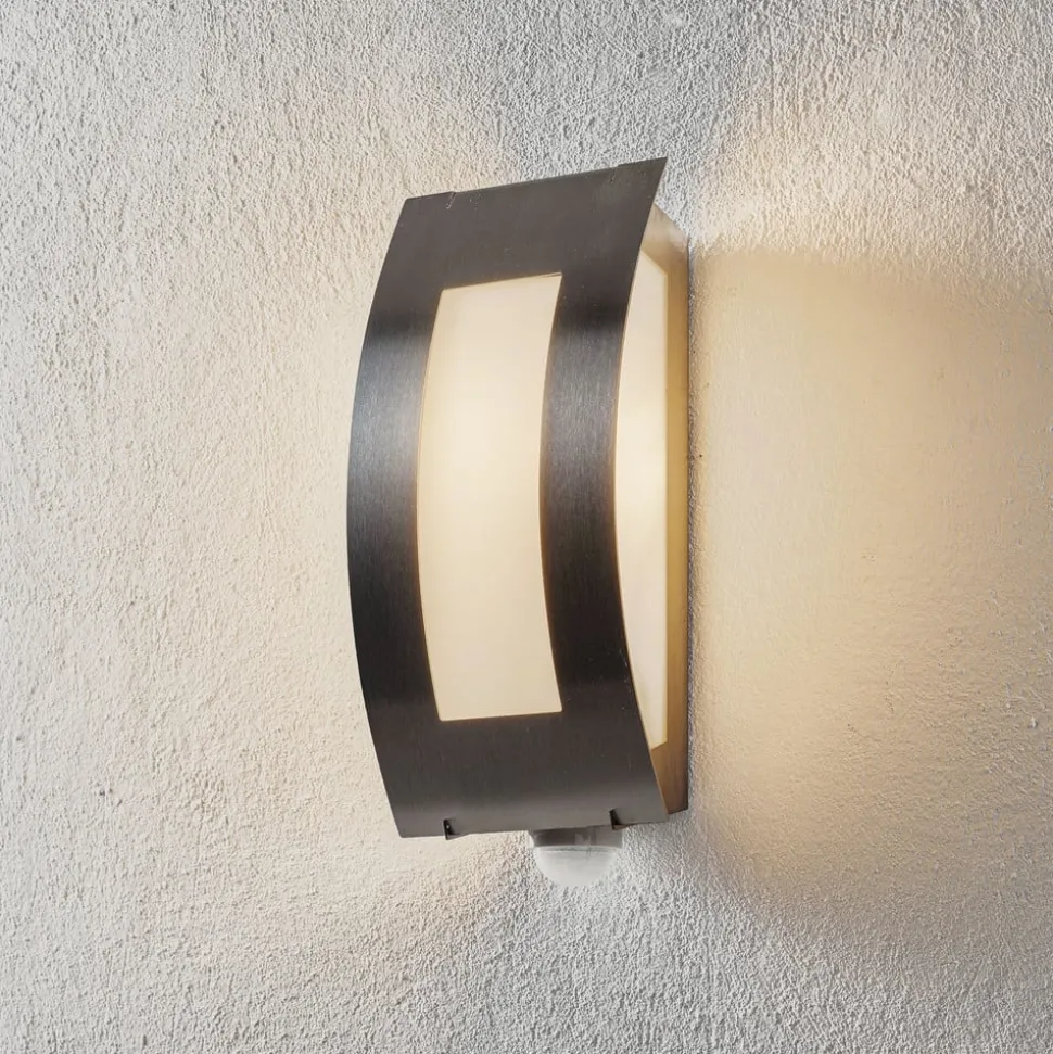 Mooie buitenwandlamp Quadrat met sensor