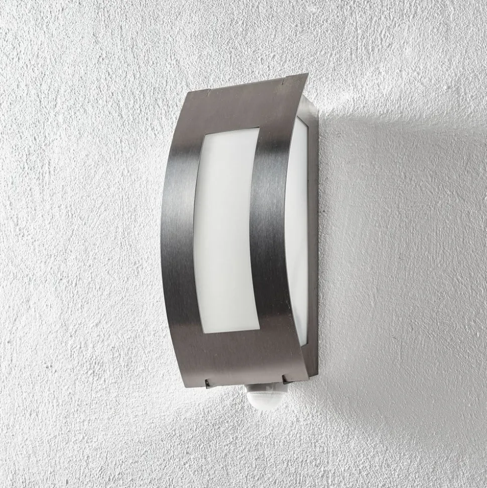 Mooie buitenwandlamp Quadrat met sensor