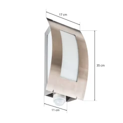 Mooie buitenwandlamp Quadrat met sensor