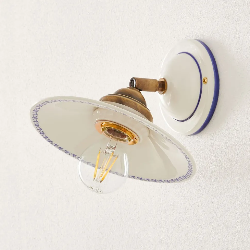 Mooie wandlamp IL PUNTI met keramieken kap