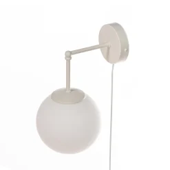 Moon wandlamp, 35 cm, zandkleurig, glas, stekker, E27
