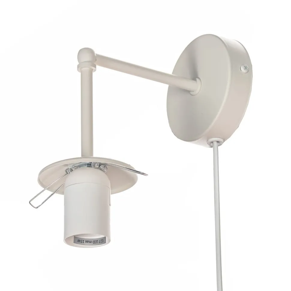 Moon wandlamp, 35 cm, zandkleurig, glas, stekker, E27