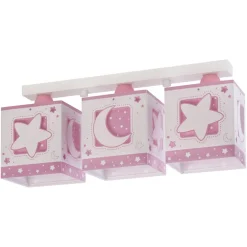 Moonlight plafondlamp voor kinderen, 3-lamps, roze