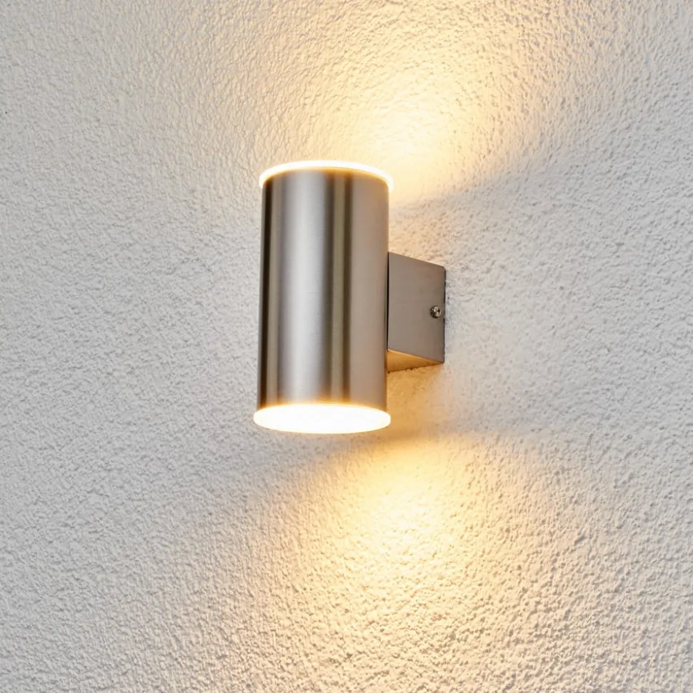 Morena - roestvrij stalen buitenwandlamp met LED's