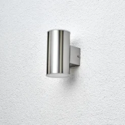 Morena - roestvrij stalen buitenwandlamp met LED's