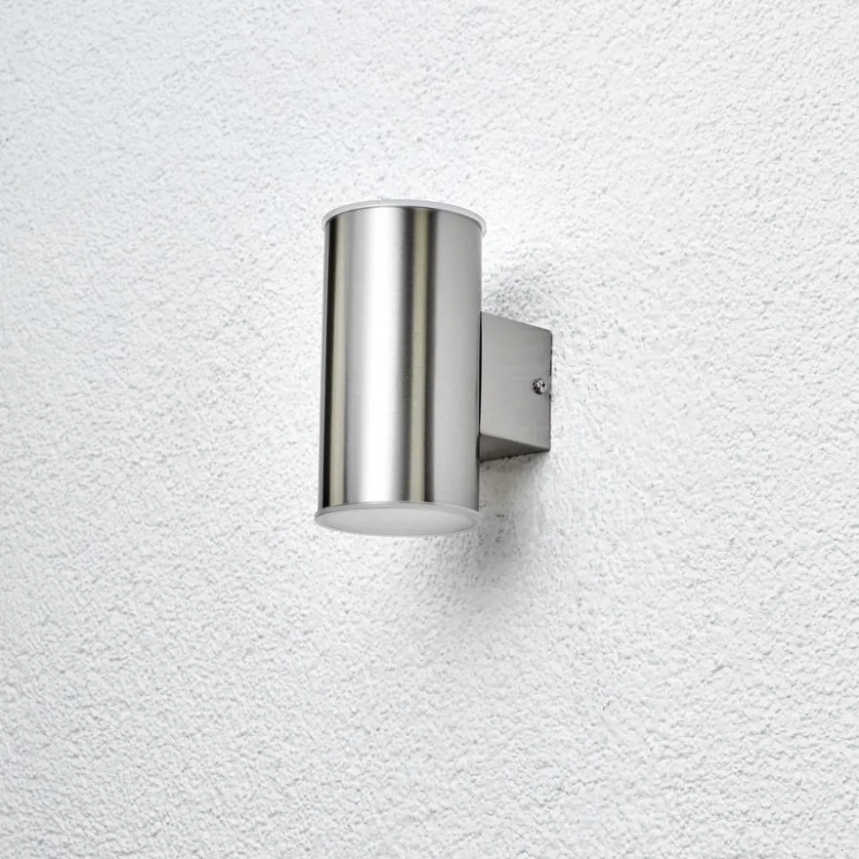 Morena - roestvrij stalen buitenwandlamp met LED's