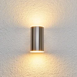 Morena - roestvrij stalen buitenwandlamp met LED's