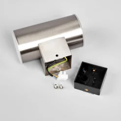 Morena - roestvrij stalen buitenwandlamp met LED's